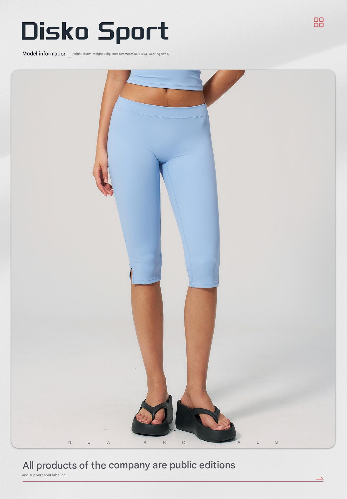 Women's Black High Waist Capri Yoga Leggings - 图片 5